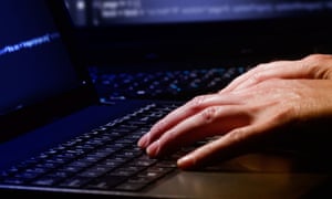 Person using a laptop