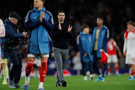 Mikel Arteta after Arsenal knocked Sporting out of the Champions League.