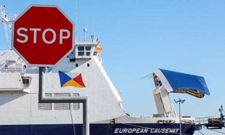P&amp;O Ferries ship European Causeway in the Port of Larne