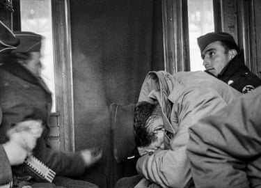 men on a train