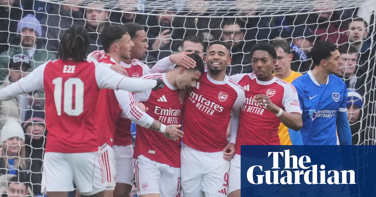 Gabriel Martinelli hat-trick guides Arsenal to win at stubborn Portsmouth