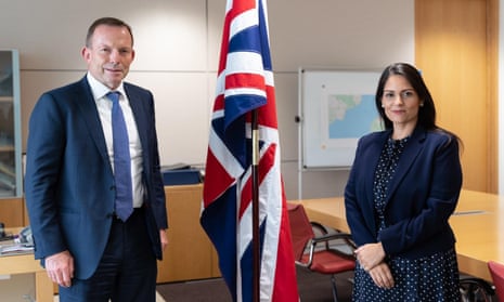 Tony Abbott and the home secretary, Priti Patel