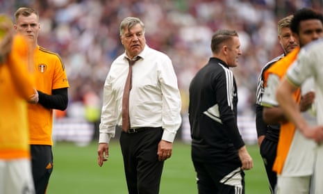 A dejected Sam Allardyce after the final whistle.