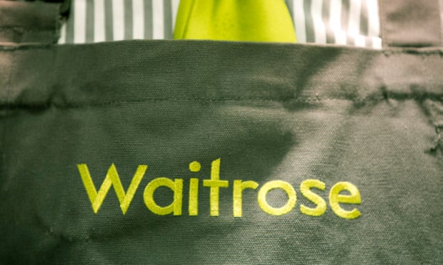 A waitrose logo on an apron