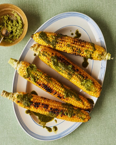 Chetna Makan’s coriander mint chutney butter corn.
