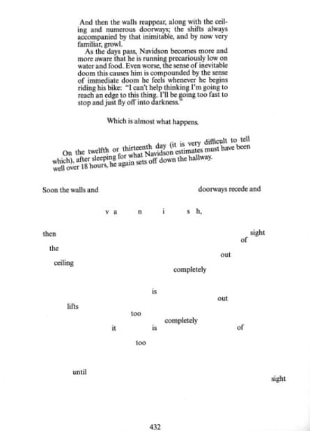 A page from House of Leaves by Mark Z Danielewski
