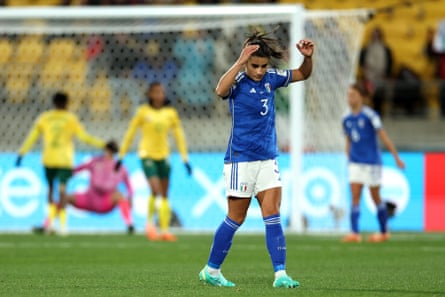 Benedetta Orsi reacts after her own goal