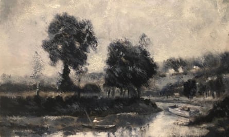 Stevenson’s painting of the estuary in Suffolk near where she lives.