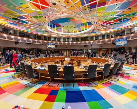 Inside the European Council’s meeting room.