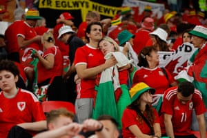 Dejected Wales fans after the game against England which ended their side’s disappointing World Cup.