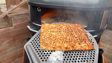 Smoke coming from a Gozney Dome Gen 2 pizza oven.