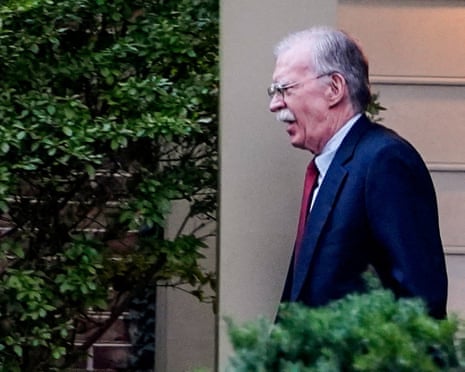 Former national security adviser John Bolton leaves his home in Bethesda, Maryland, 17 October 2025.