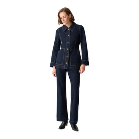 Jigsaw Denim Tailored panelled Jacket