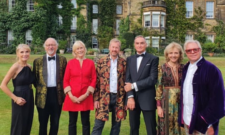 From left: Lord and Lady Fitzalan-Howard, Princess Olga Romanoff, Lord Ivar Mountbatten and husband James and Alexandra Sitwell and husband Rick at Renishaw Hall in Derbyshire, England.