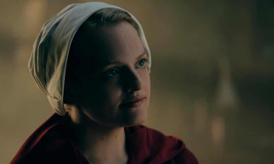 Offred lives from one micro-mutiny to another, collecting them like precious stones … Elisabeth Moss as Offred in The Handmaid’s Tale. 