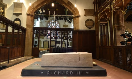 The stone tomb of Richard III in Leicester Cathedral