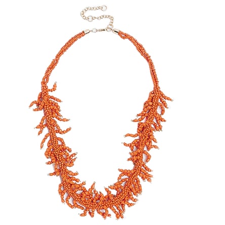 Orange necklace, £16, River Island