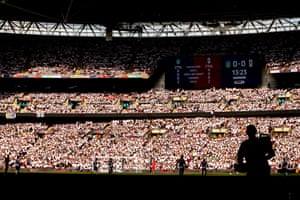 It’s a grand day out in the sunshine at Wembley.