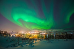 The northern lights over Tromsø.