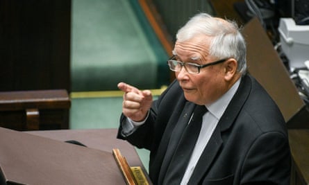 The PiS chairman, Jarosław Kaczyński