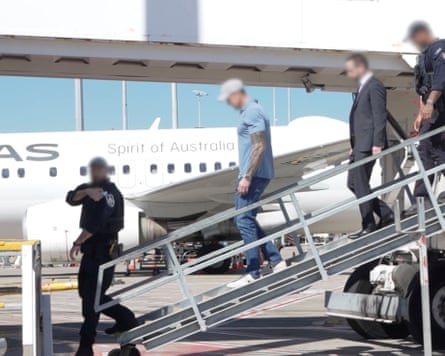 Ben Roberts-Smith was arrested after flying from Brisbane to Sydney.