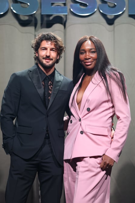 Venus Williams attends the Dsquared2 show at Milan fashion week in February with Italian actor-producer Andrea Preti in February. They went public with their engagement in July.