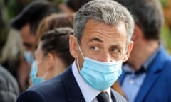 Nicolas Sarkozy in mask