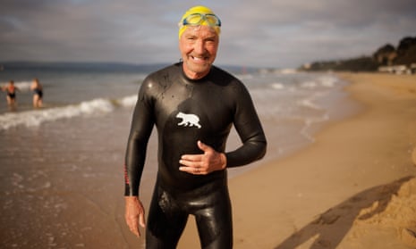 Graeme Souness after an early morning training swim in preparation for his cross-Channel swim to raise money for research into epidermolysis bullosa