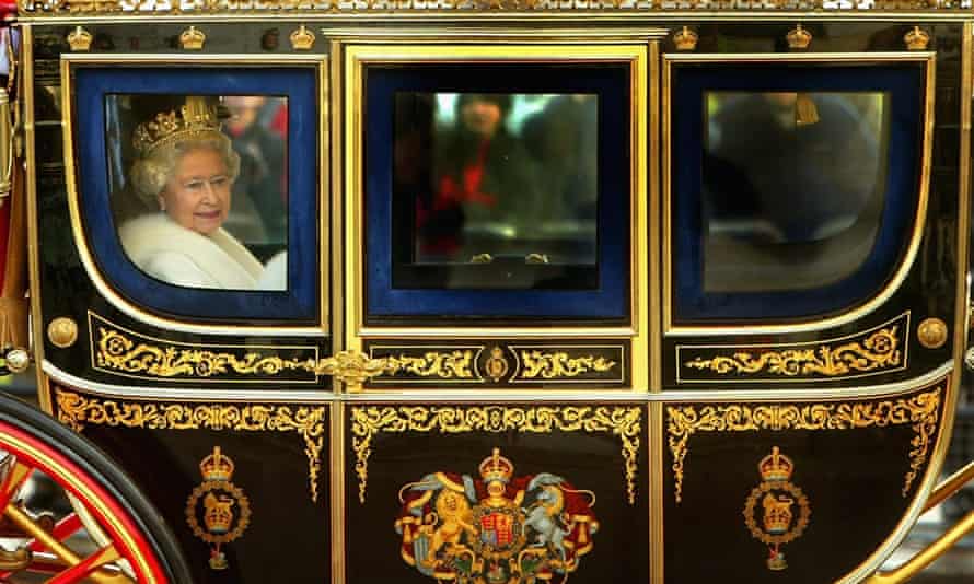 The Queen after the state ppening of Parliament in 2003