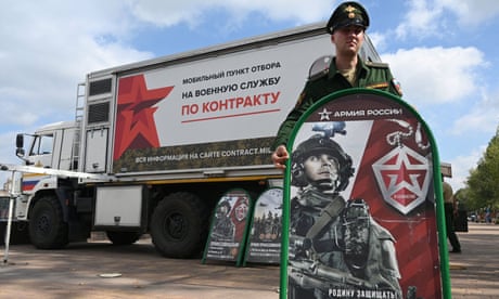 A mobile military recruitment centre in Rostov-on-Don.