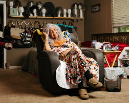 a women in a chair