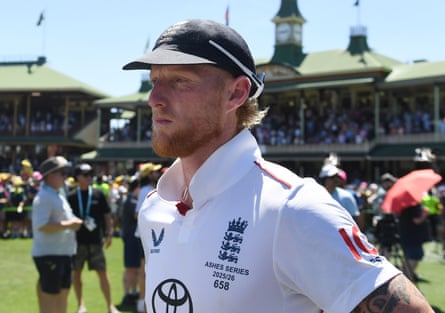 Ben Stokes is interviewed after Australia won the fifth Test in Sydney.