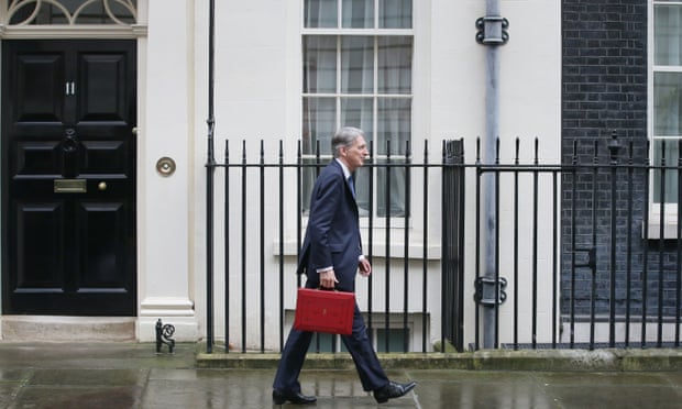 Philip Hammond heads from Number 11 Downing Street to deliver his budget.