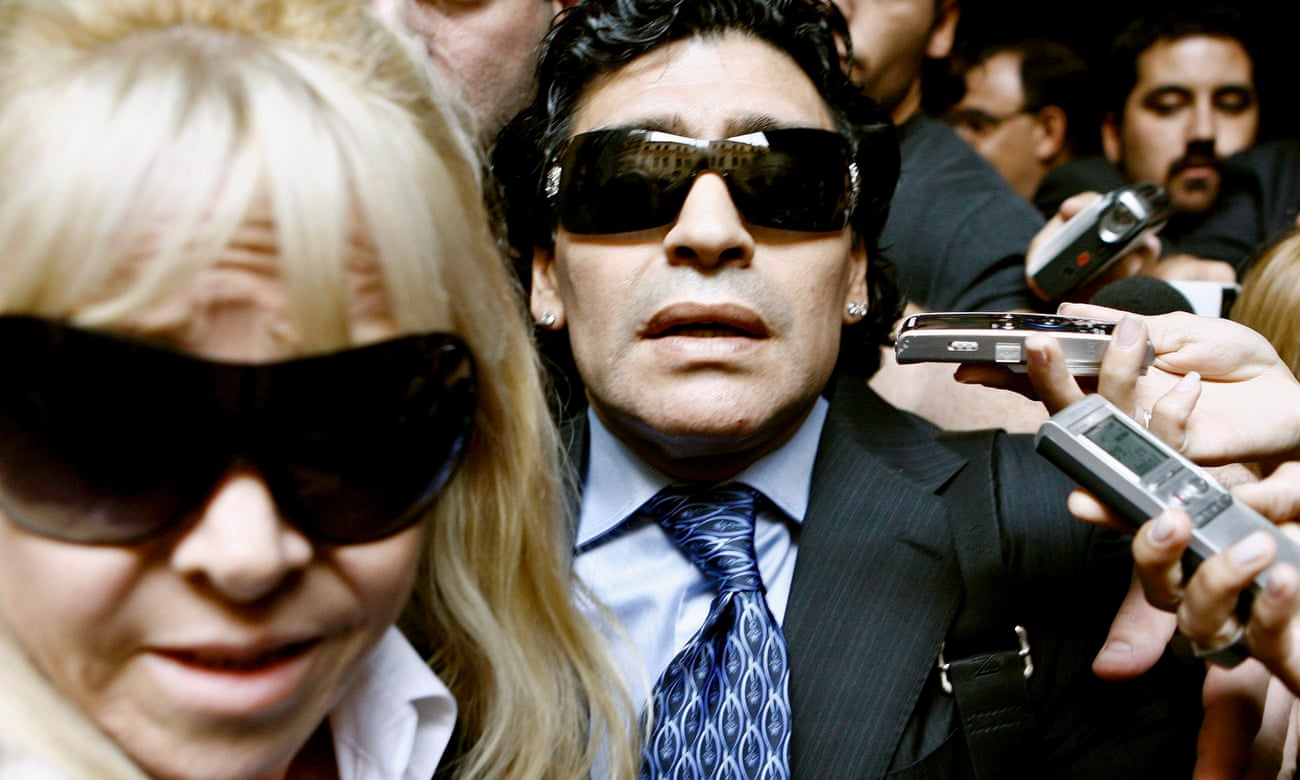 Diego Maradona with his ex-wife Claudia Villafane in Buenos Aires, Argentina, in 2008.