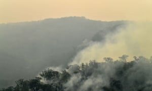 Smoke from bushfires filling the sky