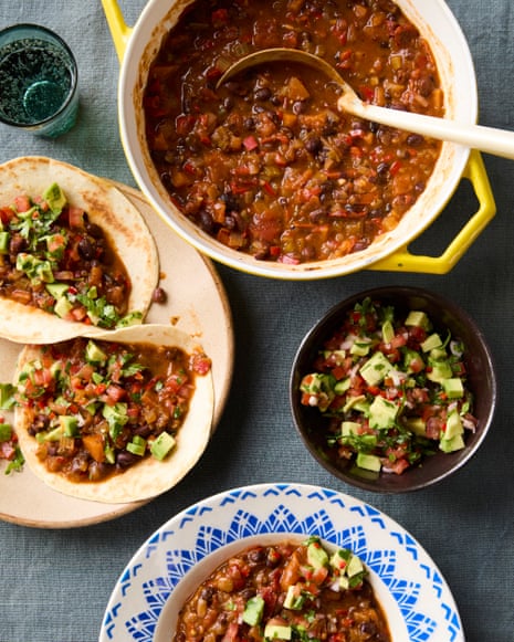 Honey and Co's recipe for meat-free chilli no carne Mexican food
