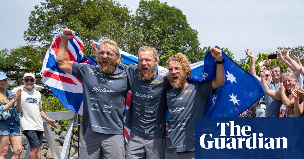 Do you have pizza and beer?' Scottish brothers complete 140-day nonstop row across Pacific