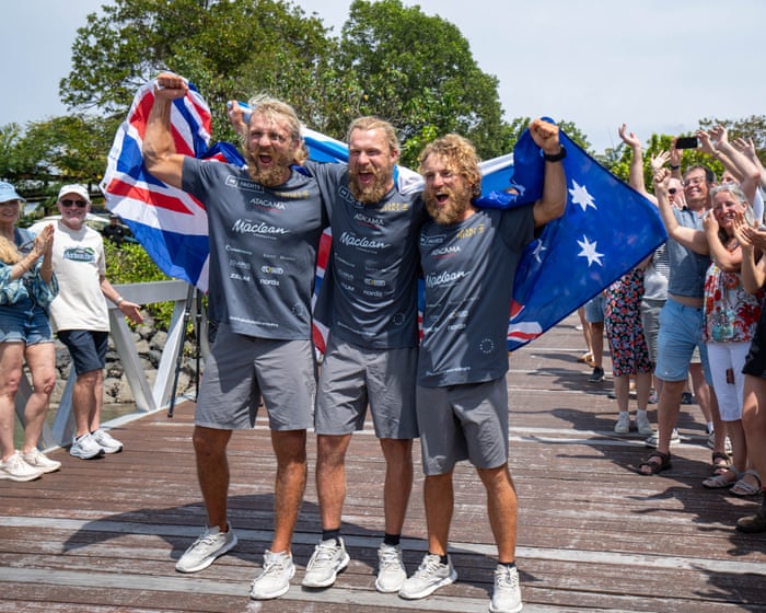 ‘Do you have pizza and beer?’ Scottish brothers complete 140-day nonstop row across Pacific