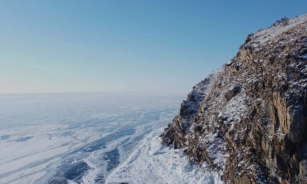 A snowy mountain in Siberia