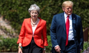 Theresa May and Donald Trump at Chequer