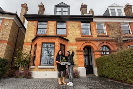 Kevin and Dee outside their new £3m house.