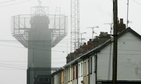 The highly fortified police station in the border village of Crossmaglen, Northern Ireland, in 2005. ‘Given that the border could not be secured with army watchtowers during the Troubles, it is not at all clear how a new policing operation will work.’