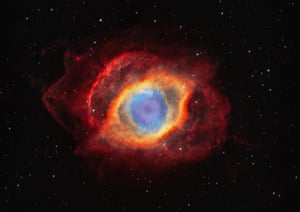 Blue nebula that resembles an eyeball