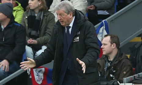 Roy Hodgson during Crystal Palace’s draw with Manchester City.