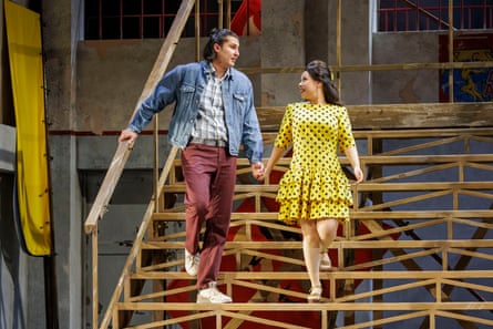 Hot blooded … Caspar Singh as Lensky and Jingwen Cai as Olga in Eugene Onegin.