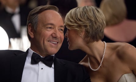 Kevin Spacey and Robin Wright as Frank and Claire Underwood in House of Cards.
