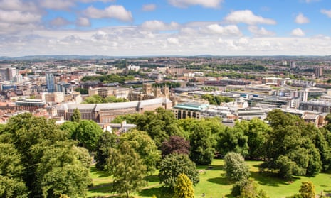 A view over Bristol in summer
