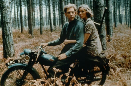 Sutherland with Jenny Agutter in the 1976 war film The Eagle Has Landed.