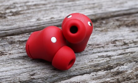 The Beats Solo Buds on a table.