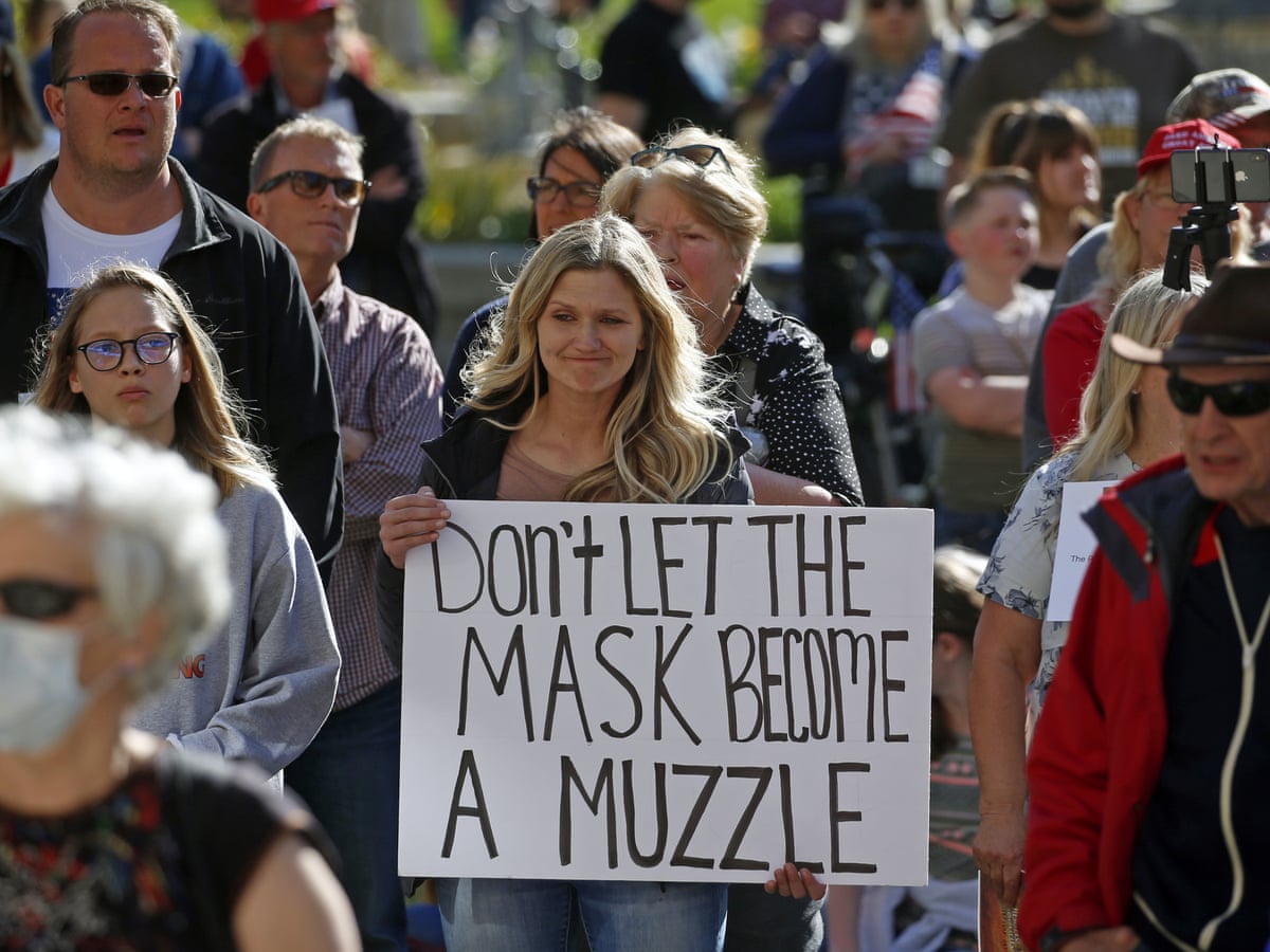 Consigning His Voters To Sickness Trump Fuels Culture War Over Masks Us Politics The Guardian